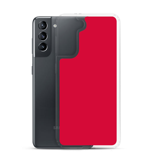 Crimson Red Samsung Clear Thin Case Plain Color CREATIVETECH