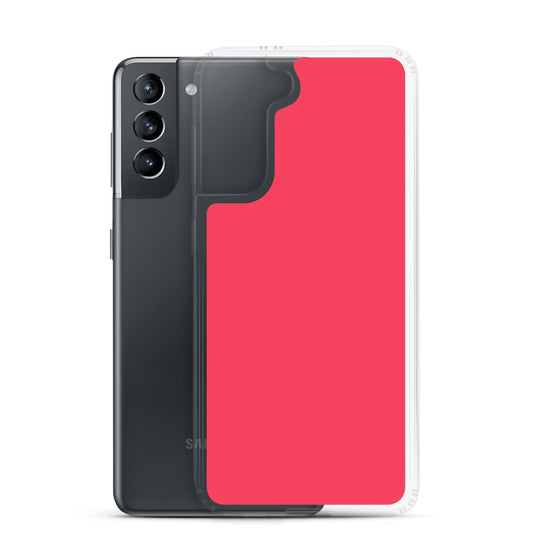 Radical Red Samsung Clear Thin Case Plain Color CREATIVETECH