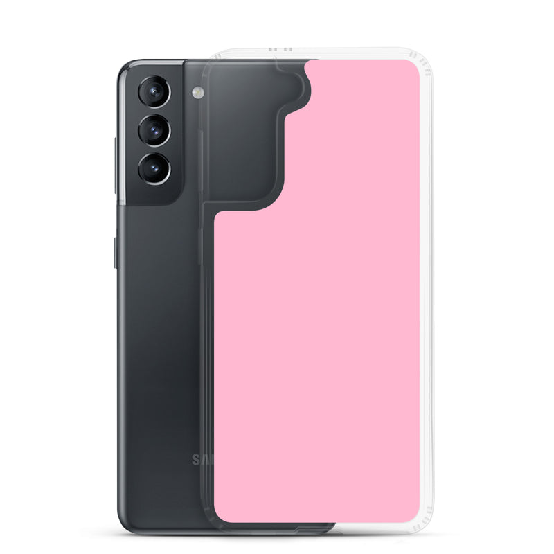 Load image into Gallery viewer, Cotton Candy Pink Samsung Clear Thin Case Plain Color CREATIVETECH