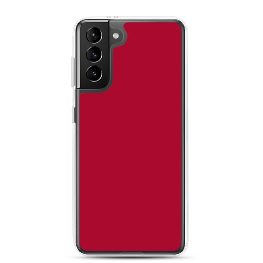 Carmine Red Samsung Clear Thin Case Plain Color CREATIVETECH
