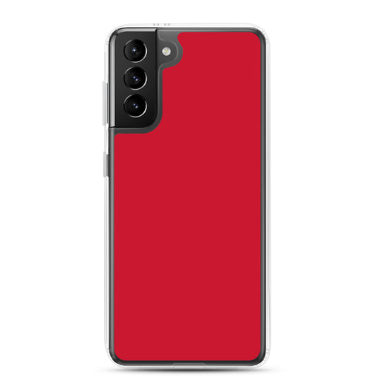 Red Samsung Clear Thin Case Plain Color CREATIVETECH