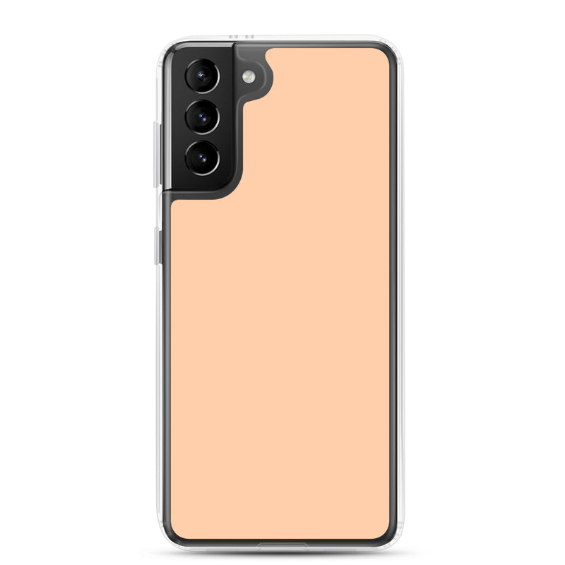 Load image into Gallery viewer, Peach Orange Samsung Clear Thin Case Plain Color CREATIVETECH