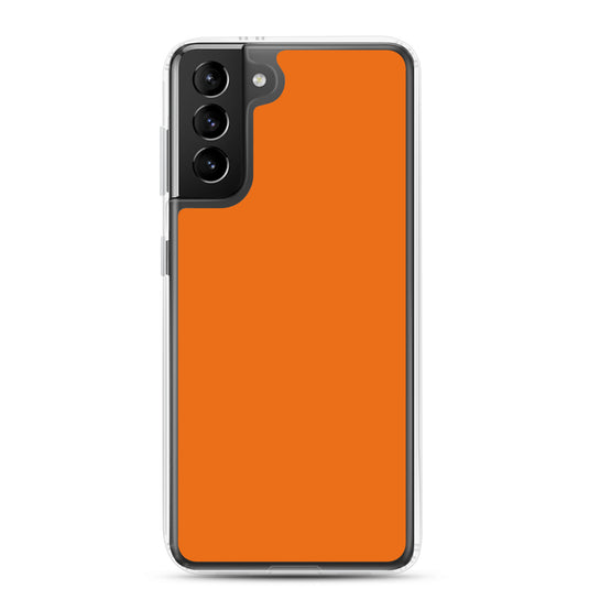 Mango Tango Orange Samsung Clear Thin Case Plain Color CREATIVETECH