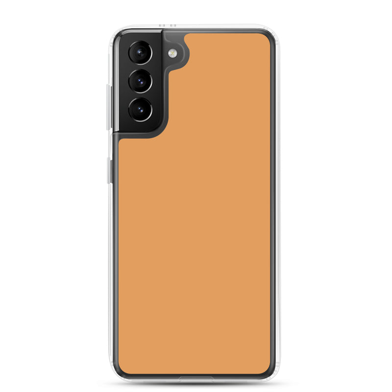 Load image into Gallery viewer, Classy Brown Yellow Samsung Clear Thin Case Plain Color CREATIVETECH
