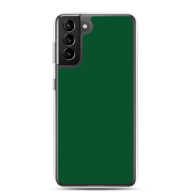 Load image into Gallery viewer, Forest Green Samsung Clear Thin Case Plain Color CREATIVETECH