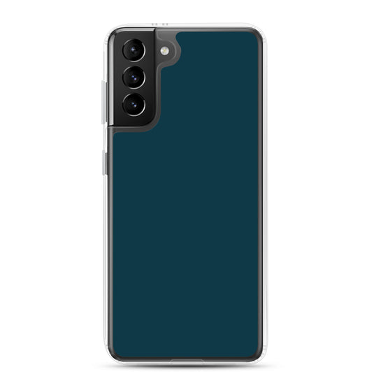 Whale Blue Samsung Clear Thin Case Plain Color CREATIVETECH