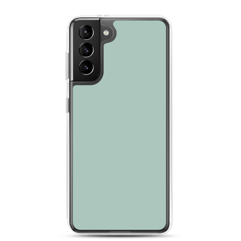Load image into Gallery viewer, Opal Green Blue Samsung Clear Thin Case Plain Color CREATIVETECH