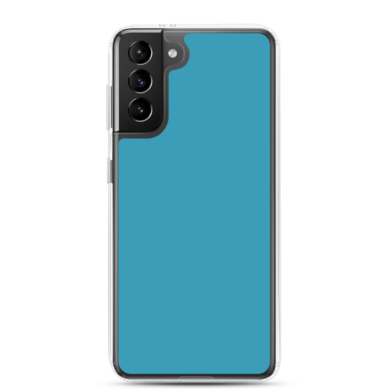 Load image into Gallery viewer, Blue Samsung Clear Thin Case Plain Color CREATIVETECH