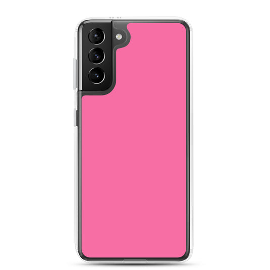 Brilliant Rose Pink Samsung Clear Thin Case Plain Color CREATIVETECH