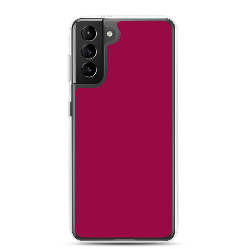 Load image into Gallery viewer, Light Burgundy Red Samsung Clear Thin Case Plain Color CREATIVETECH