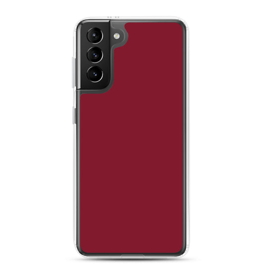 Burgundy Red Samsung Clear Thin Case Plain Color CREATIVETECH