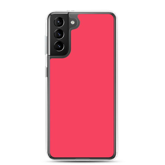 Radical Red Samsung Clear Thin Case Plain Color CREATIVETECH