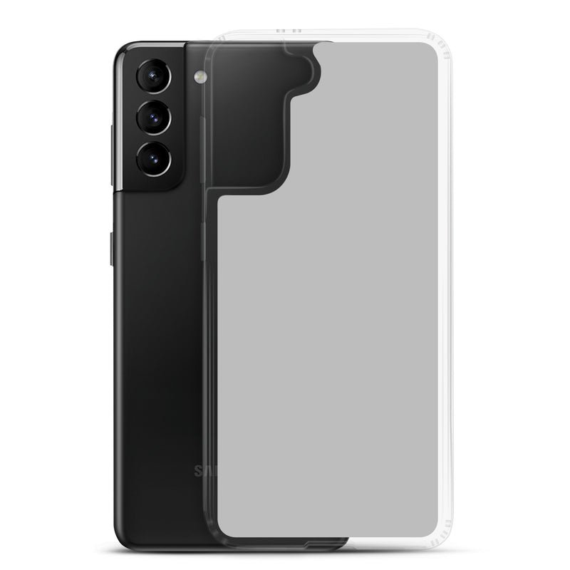 Load image into Gallery viewer, Silver Grey Samsung Clear Thin Case Plain Color CREATIVETECH