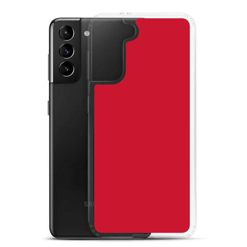 Load image into Gallery viewer, Red Samsung Clear Thin Case Plain Color CREATIVETECH