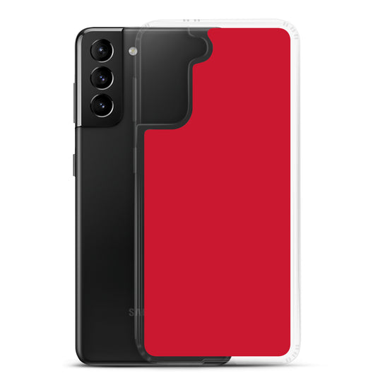 Red Samsung Clear Thin Case Plain Color CREATIVETECH