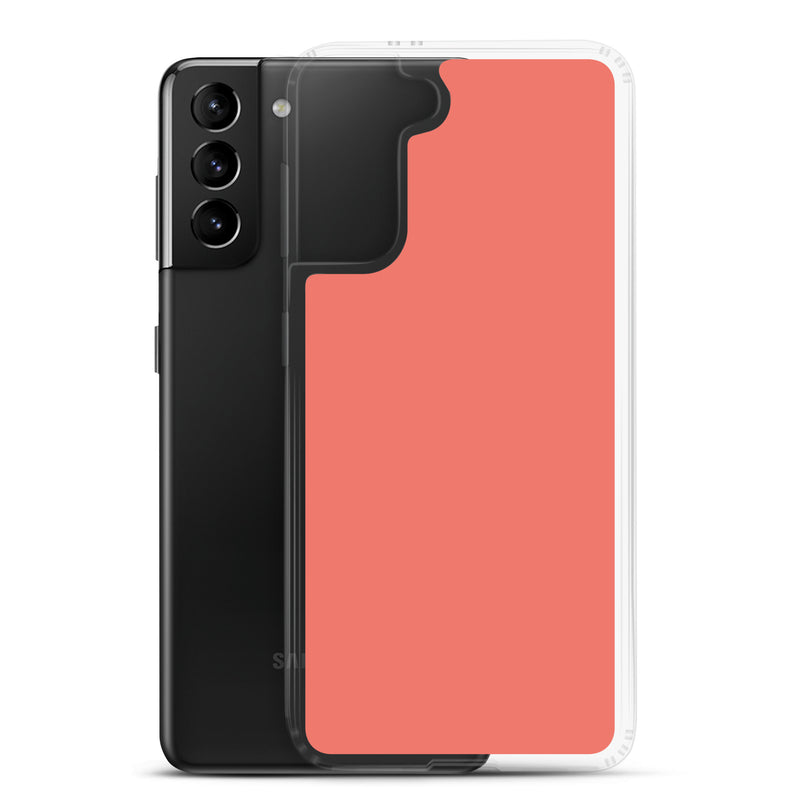 Load image into Gallery viewer, Geraldine Red Samsung Clear Thin Case Plain Color CREATIVETECH