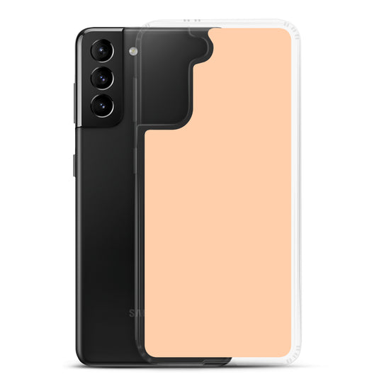 Peach Orange Samsung Clear Thin Case Plain Color CREATIVETECH