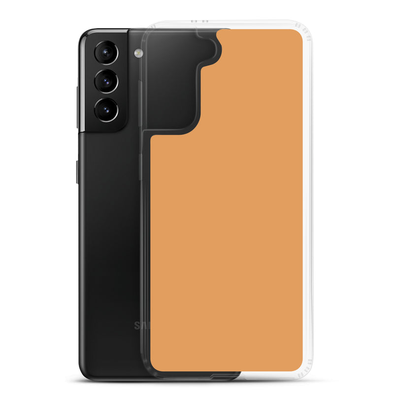 Load image into Gallery viewer, Classy Brown Yellow Samsung Clear Thin Case Plain Color CREATIVETECH