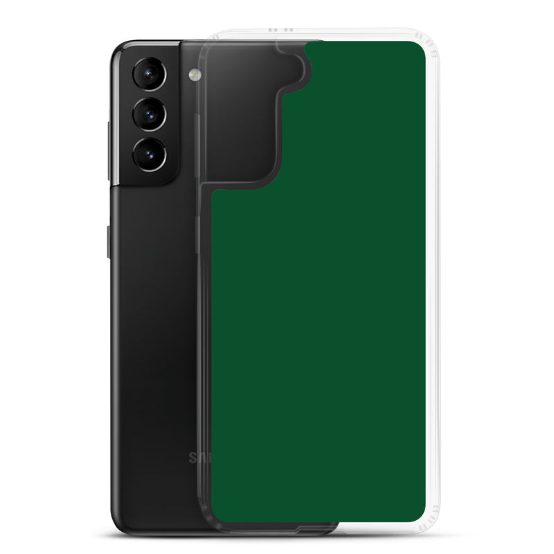 Load image into Gallery viewer, Forest Green Samsung Clear Thin Case Plain Color CREATIVETECH