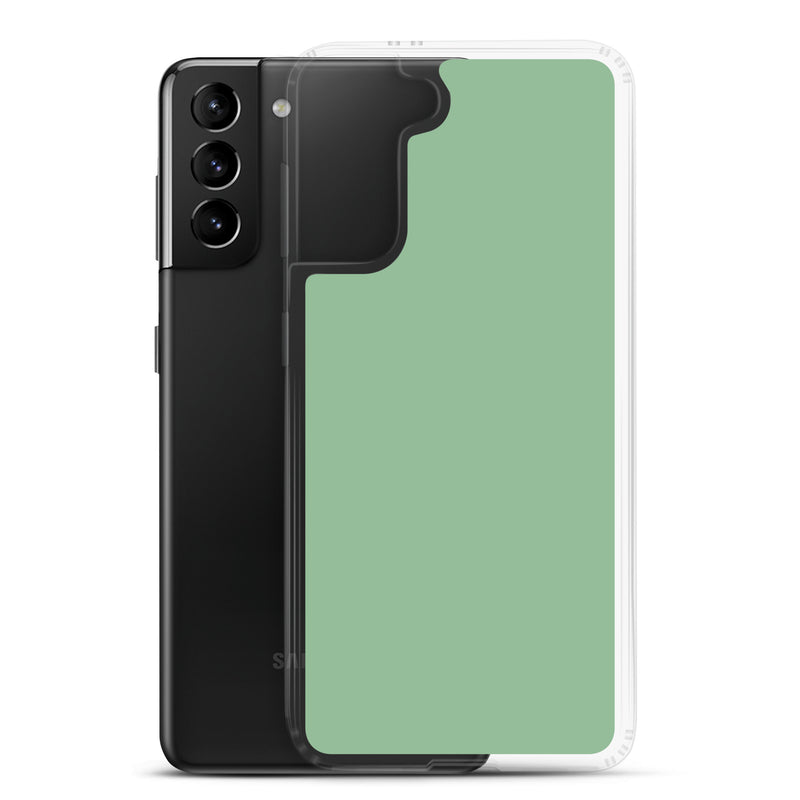 Load image into Gallery viewer, Sea Green Samsung Clear Thin Case Plain Color CREATIVETECH