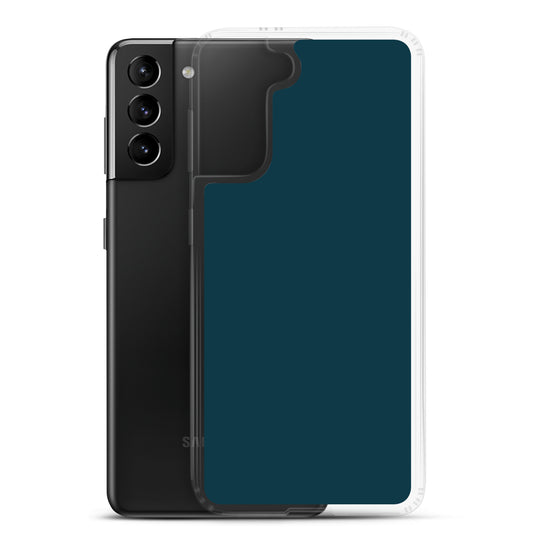 Whale Blue Samsung Clear Thin Case Plain Color CREATIVETECH