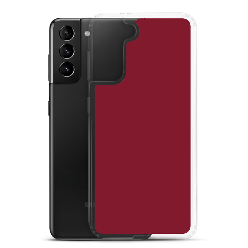 Load image into Gallery viewer, Burgundy Red Samsung Clear Thin Case Plain Color CREATIVETECH