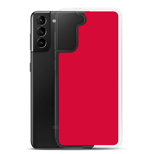 Crimson Red Samsung Clear Thin Case Plain Color CREATIVETECH