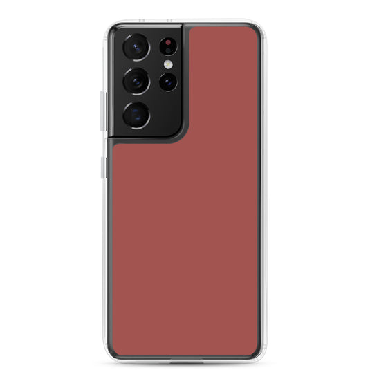 Terracotta Red Samsung Clear Thin Case Plain Color CREATIVETECH