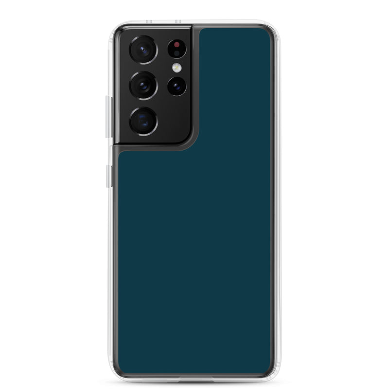 Load image into Gallery viewer, Whale Blue Samsung Clear Thin Case Plain Color CREATIVETECH