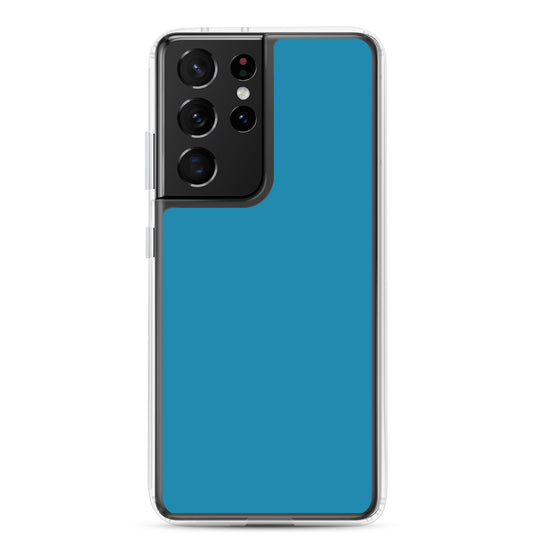 Pelorous Blue Samsung Clear Thin Case Plain Color CREATIVETECH