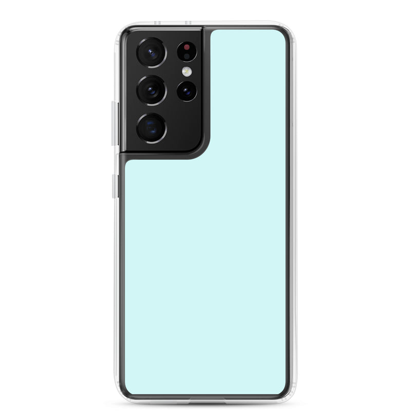Load image into Gallery viewer, Light Cyan Blue Samsung Clear Thin Case Plain Color CREATIVETECH