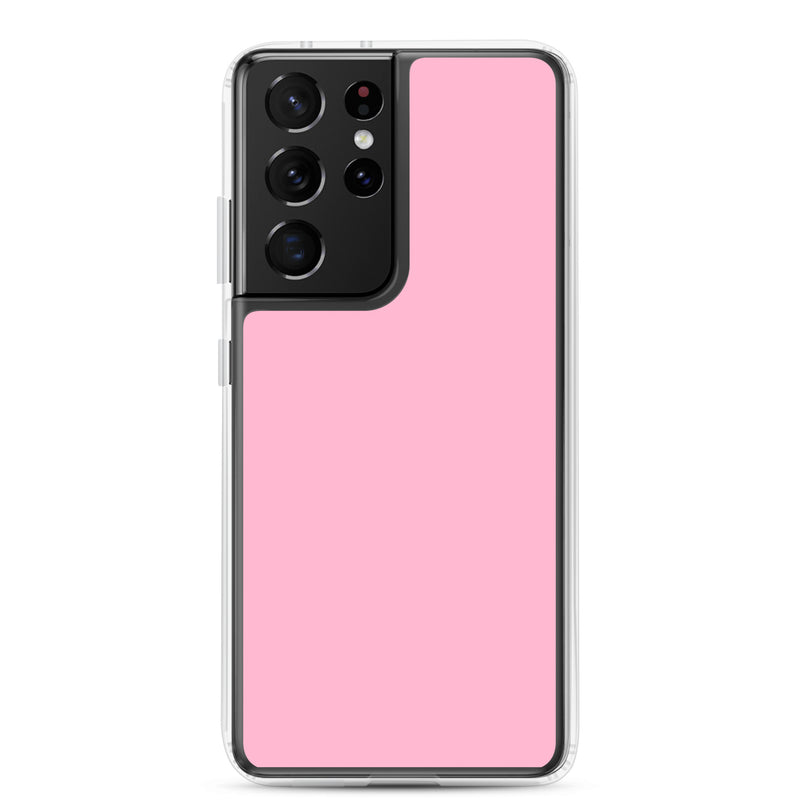 Load image into Gallery viewer, Cotton Candy Pink Samsung Clear Thin Case Plain Color CREATIVETECH
