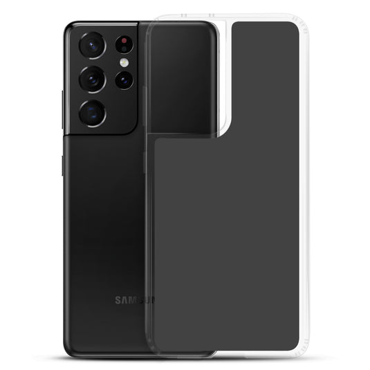Eclipse Dark Grey Samsung Clear Thin Case Plain Color CREATIVETECH