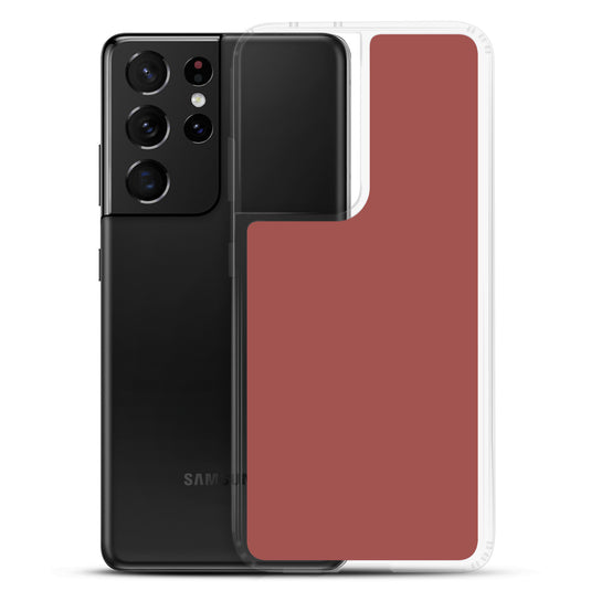 Terracotta Red Samsung Clear Thin Case Plain Color CREATIVETECH