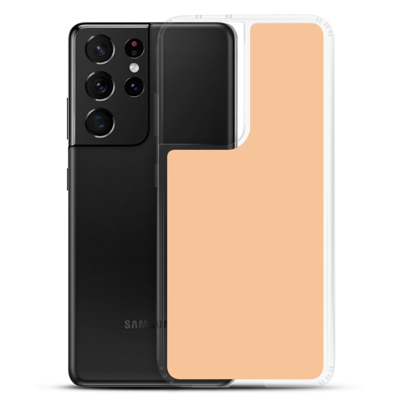 Load image into Gallery viewer, Romantic Orange Samsung Clear Thin Case Plain Color CREATIVETECH
