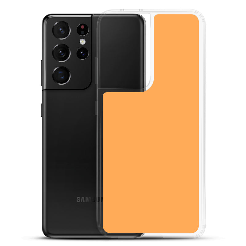 Load image into Gallery viewer, Texas Rose Orange Samsung Clear Thin Case Plain Color CREATIVETECH