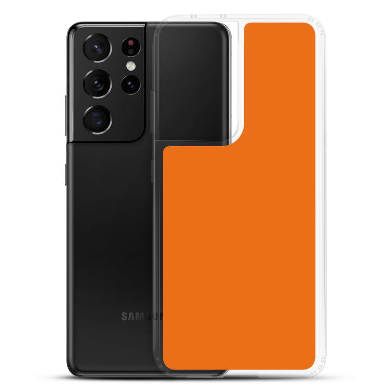 Load image into Gallery viewer, Mango Tango Orange Samsung Clear Thin Case Plain Color CREATIVETECH