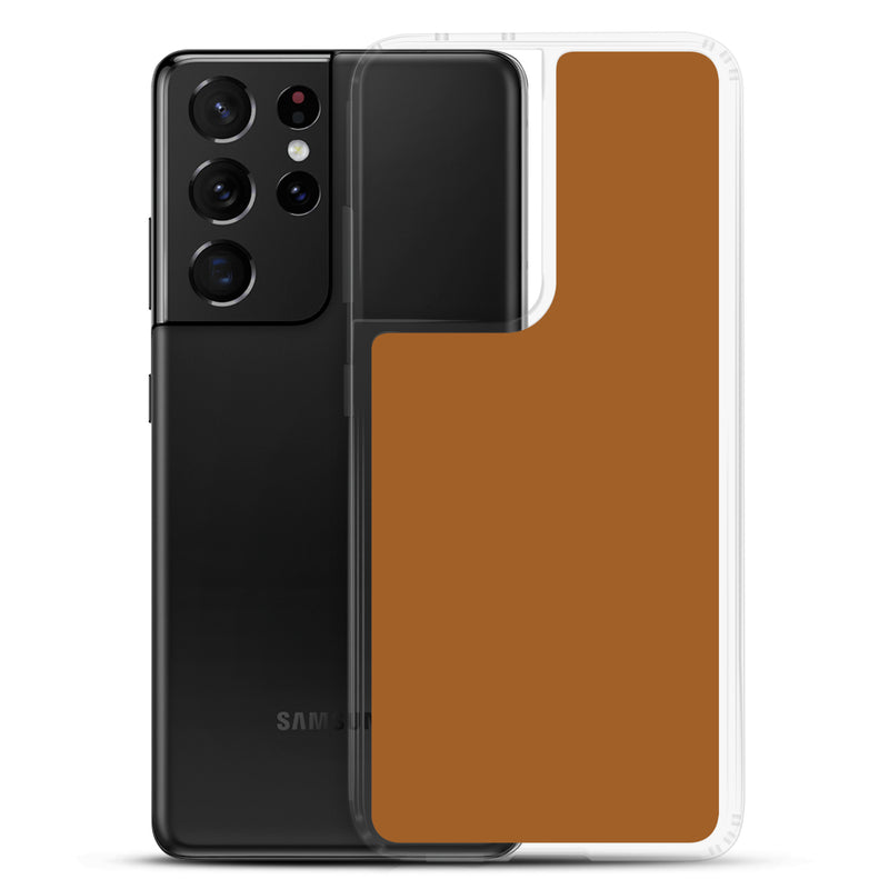 Load image into Gallery viewer, Rich Brown Samsung Clear Thin Case Plain Color CREATIVETECH
