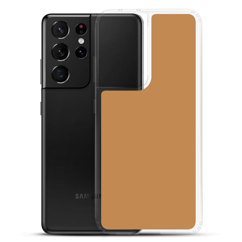 Load image into Gallery viewer, Nude Brown Yellow Samsung Clear Thin Case Plain Color CREATIVETECH