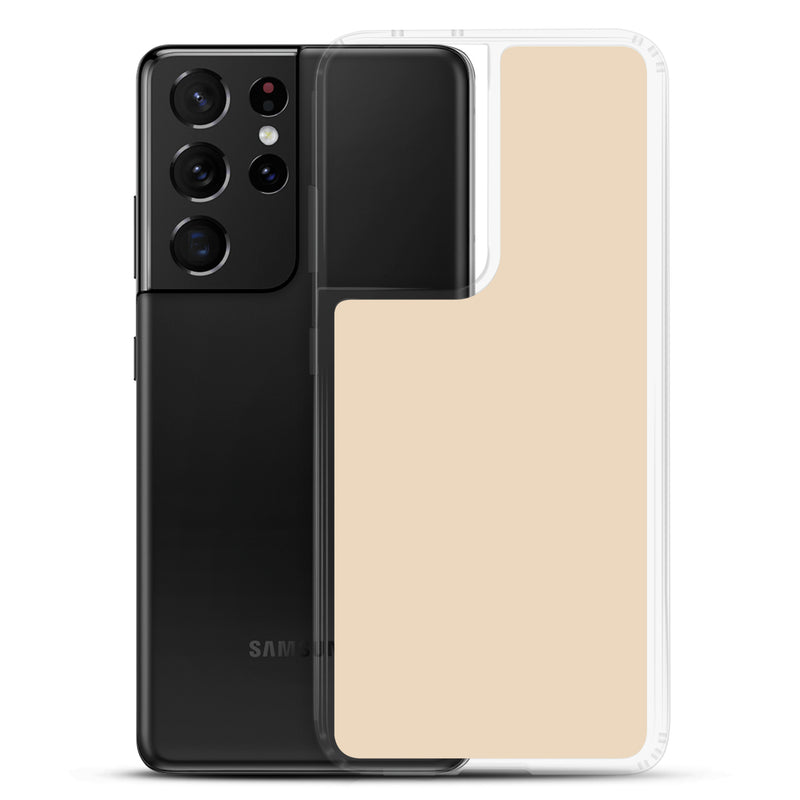 Load image into Gallery viewer, Champagne Yellow Beige Samsung Clear Thin Case Plain Color CREATIVETECH