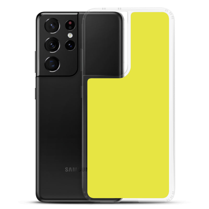 Load image into Gallery viewer, Starship Yellow Samsung Clear Thin Case Plain Color CREATIVETECH