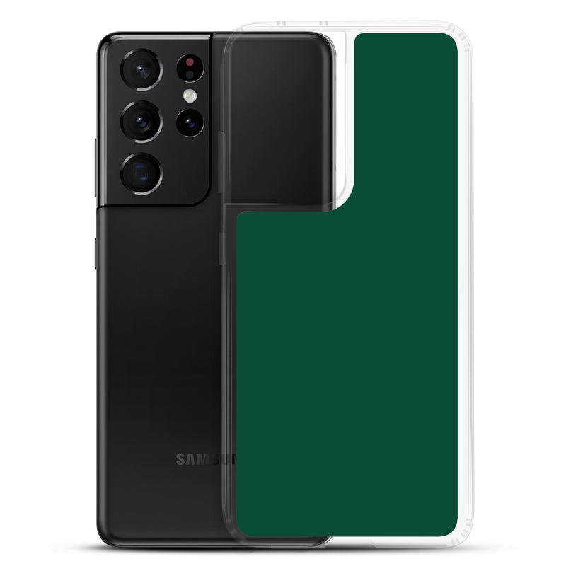 Load image into Gallery viewer, British Racing Green Samsung Clear Thin Case Plain Color CREATIVETECH