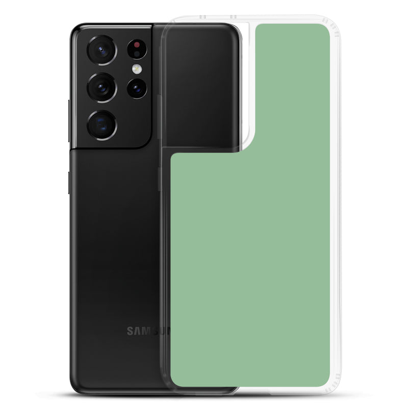 Load image into Gallery viewer, Sea Green Samsung Clear Thin Case Plain Color CREATIVETECH