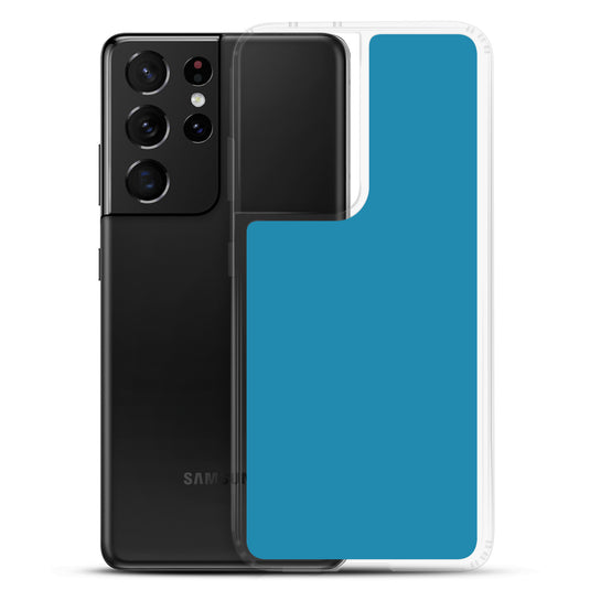 Pelorous Blue Samsung Clear Thin Case Plain Color CREATIVETECH