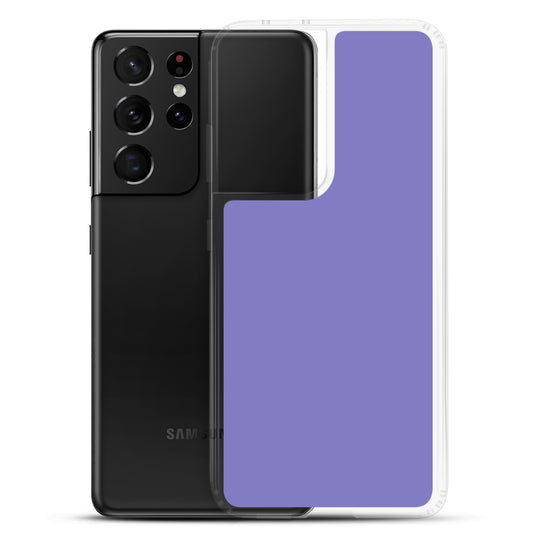 Moody Blue Purple Samsung Clear Thin Case Plain Color CREATIVETECH