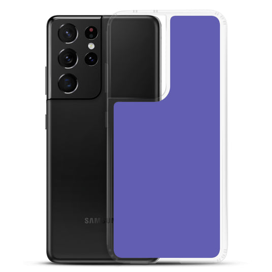 Medium Slate Purple Blue Samsung Clear Thin Case Plain Color CREATIVETECH