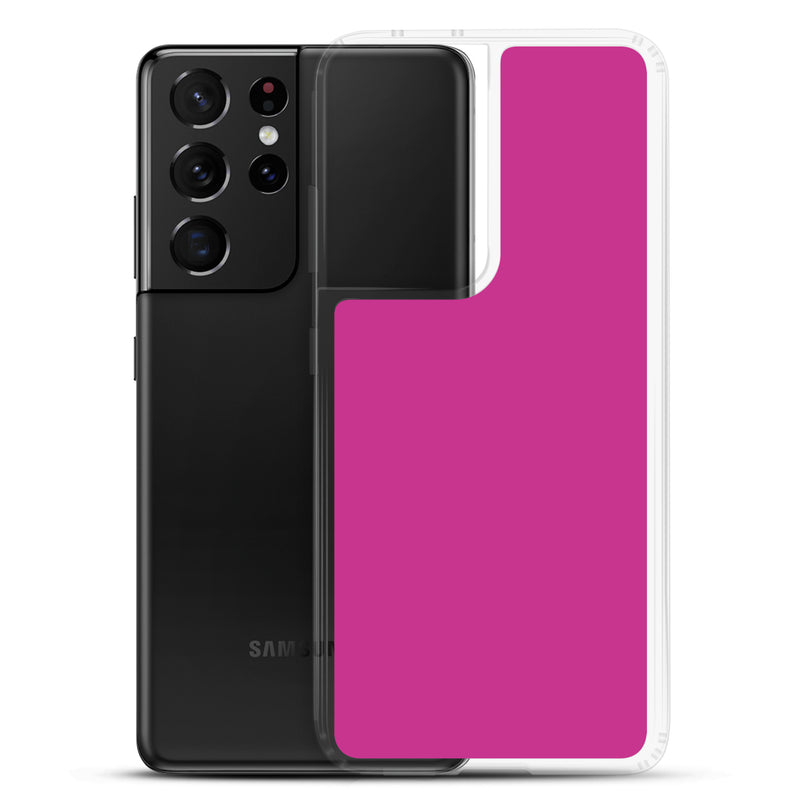 Load image into Gallery viewer, Medium Red Violet Samsung Clear Thin Case Plain Color CREATIVETECH