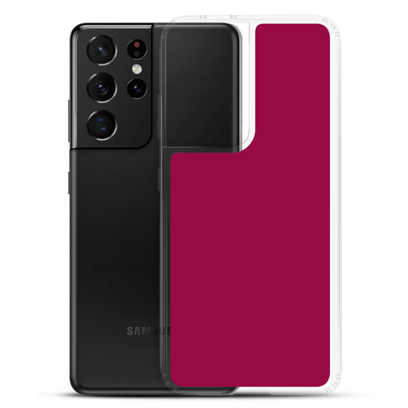 Load image into Gallery viewer, Light Burgundy Red Samsung Clear Thin Case Plain Color CREATIVETECH