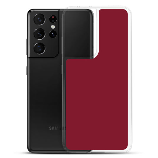 Burgundy Red Samsung Clear Thin Case Plain Color CREATIVETECH