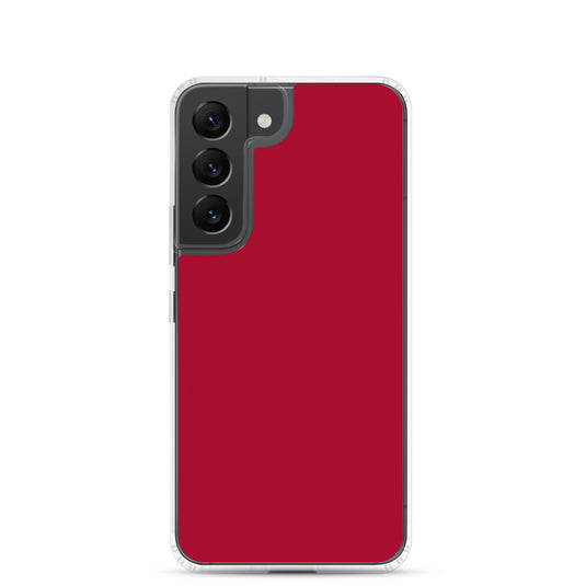 Carmine Red Samsung Clear Thin Case Plain Color CREATIVETECH